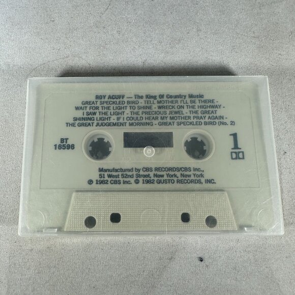 Roy Acuff The King Of Country Music 1982 Cassette Tape 16596 CBS Gusto Records - Picture 1 of 2